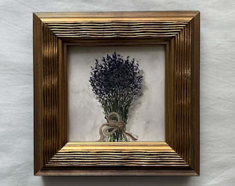 Lavender Bouquet Print | Thoughtful Gift for Her | Soft Floral Wall Art | Vintage Style Home Decor | Framed Fine Art