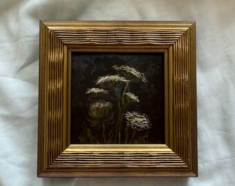 Moody Wildflower Wall Art Print | Dark Botanical Decor | Vintage Floral Style | Cottagecore Wall Decor