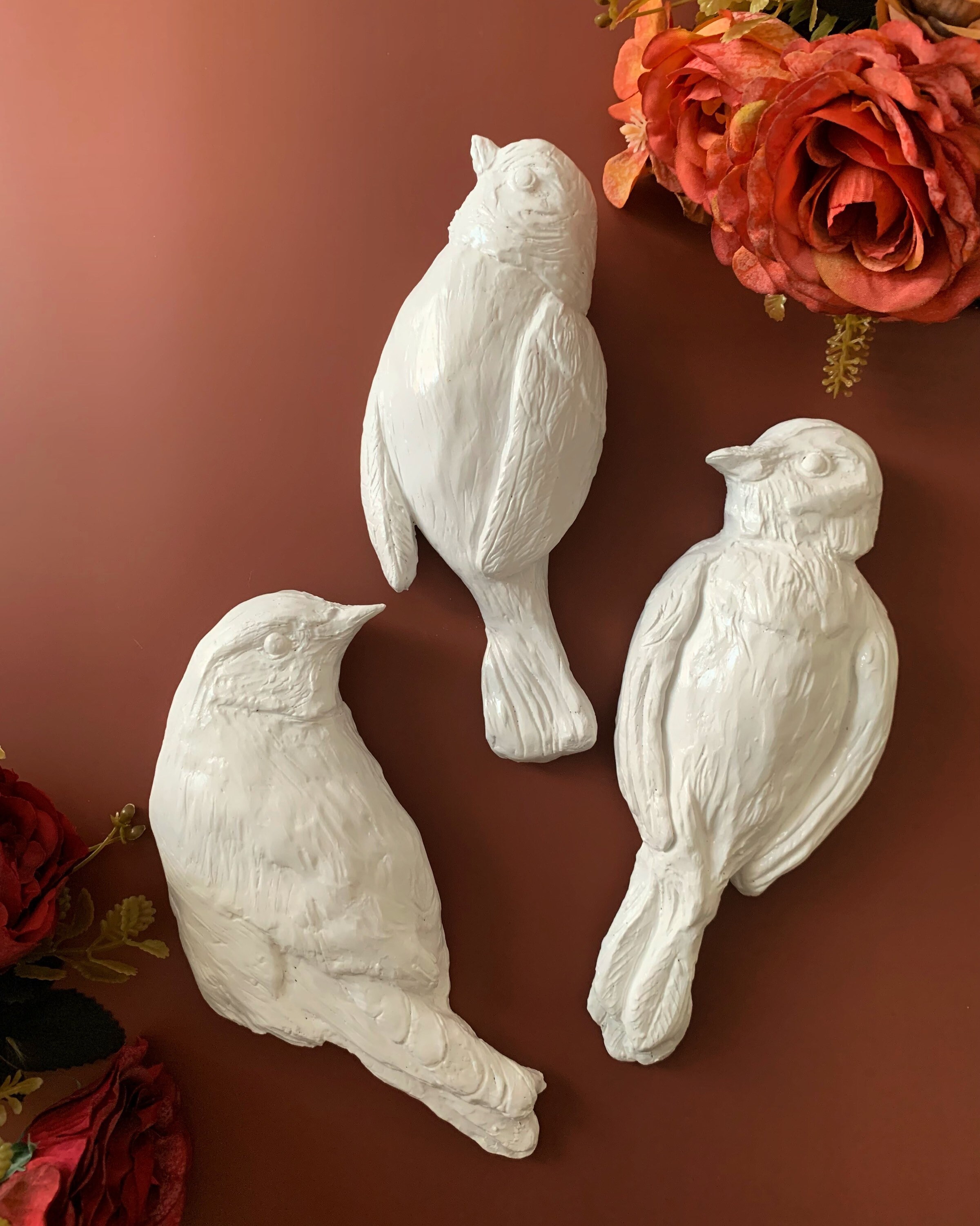 Vase Mural en Argile Fait Main Oiseau, Decoration Murale, Vase Céramique, Fleurs Séchées, Planteur P