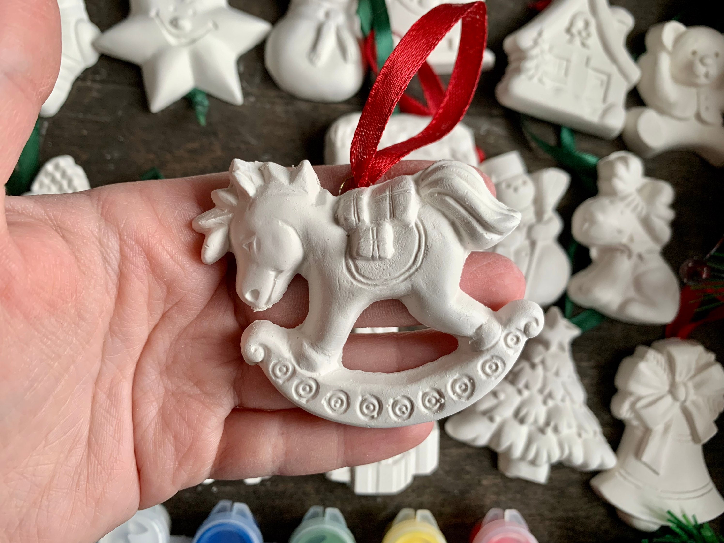 Diy Kit Paint Your Own Christmas Decorations in Plaster Santa Etsy