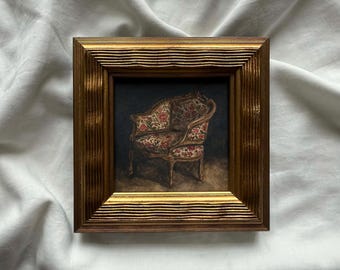 Vintage Armchair Wall Art Print | Antique Chair Decor | French Country Interior | Cozy Home Wall Art