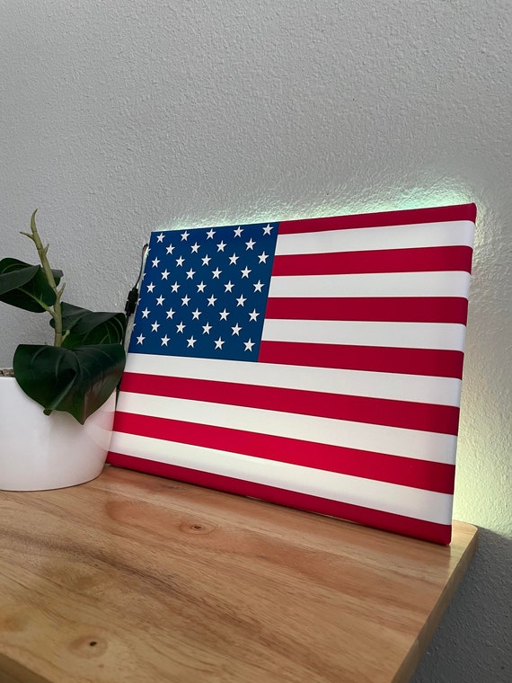 American Flag LED Wall Art LED Wall Decor Gift for Him Etsy