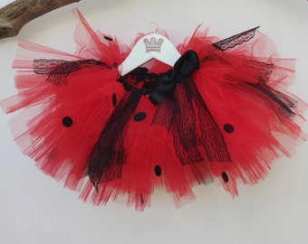 déguisement bébé, tutu de coccinelle, serre tête coccinelle,  costume carnaval, Halloween, tutu d'anniversaire, cadeau bébé, photos souvenir