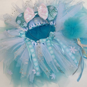 Schnee-Tutu für Kinder, Stirnband. Prinzessinnenkostüm. Karneval, Halloween, Geburtstagsoutfit, Weihnachtsgeschenk, Kinder-Tutu-Show.