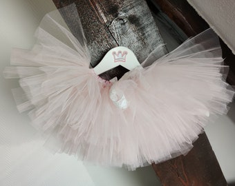 Tutù rosa cipria per bambino, regalo di nascita, regalo per il primo compleanno, tutu fotografico souvenir, gonna tutu da sposa, tutù di compleanno,