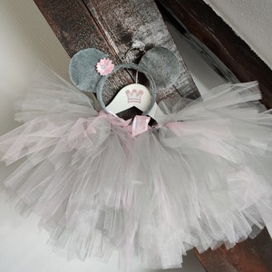 Déguisement enfant, tutu de petite souris, jupe en tulle bébé et fillette. Carnaval, anniversaire, spectacle, cadeau fille