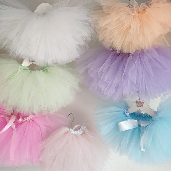 Girls' tutus, pastel colors, birthday gift, dance tutu, carnival or Halloween tutu, bridesmaid tutu