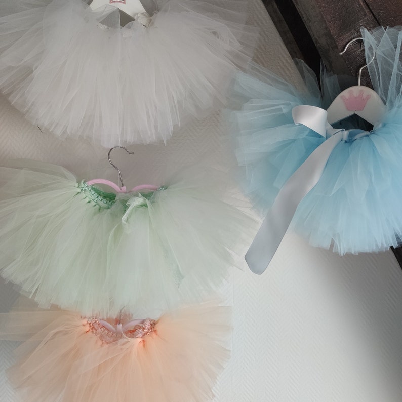 tuttu en tulle souple pour bébé, couleurs au choix