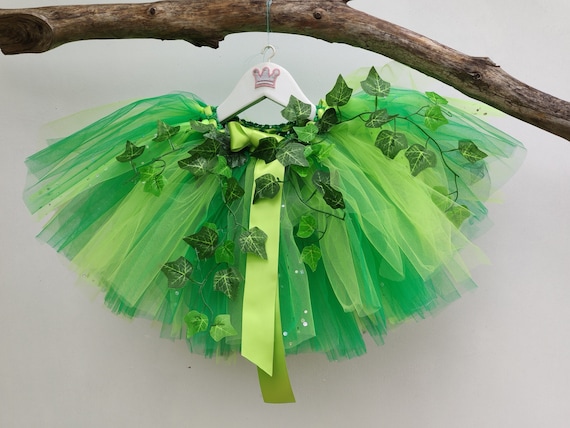 Falda Verde Mujer Disfraz De Hada De Los Bosques,Falda De Tul