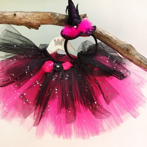 Children&#39;s costume, witch tutu, witch hat, girl&#39;s birthday gift, Halloween tutu, carnival, photo shoot tutu, tutus
