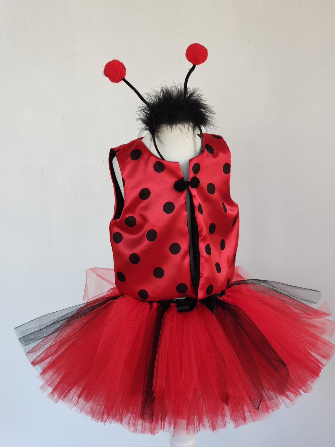 Ladybug Pattern Jacket Ladybug Costume, Tutu Skirt, Satin Jacket and Ladybug Accessories, Size ...