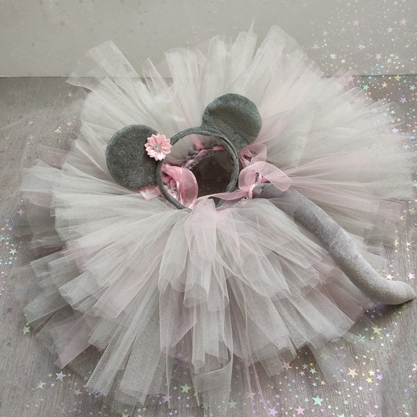 Déguisement bébé, tutu de petite souris, tutu avec accessoire, carnaval, anniversaire, tutu premier anniversaire, cadeau bébé, Halloween