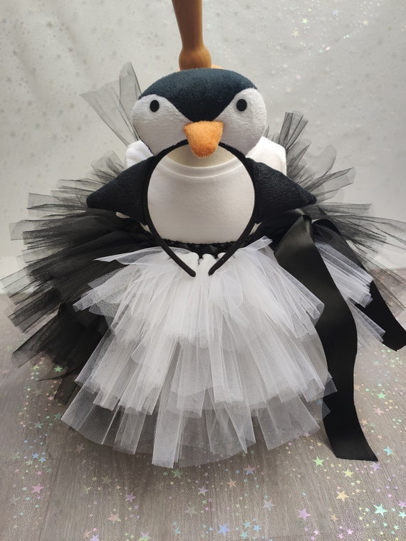 banaan Bedrijf Wanorde Kinderkostuum tutu rok kleine pinguïn babypak en zwart-wit - Etsy België