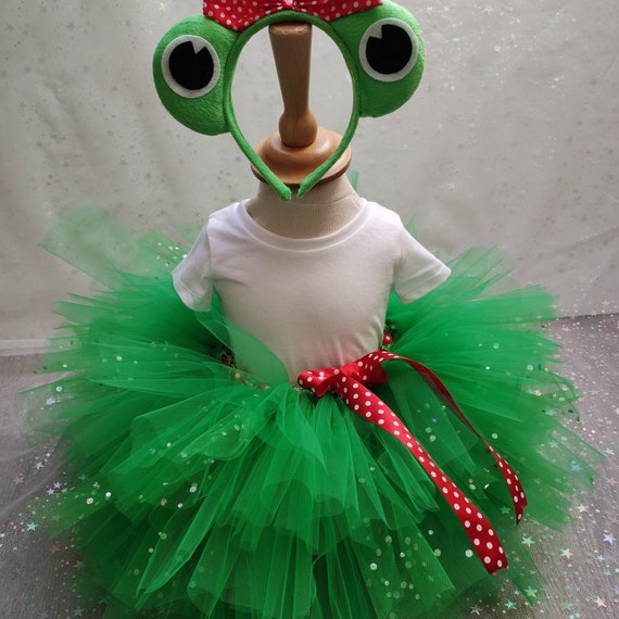 Disfraz De Ranita, Falda De Tutú Para Niña. Disfraz Para Cumpleaños, Carnaval, Halloween, Sesión De Fotos Y Regalo De Navidad. - España