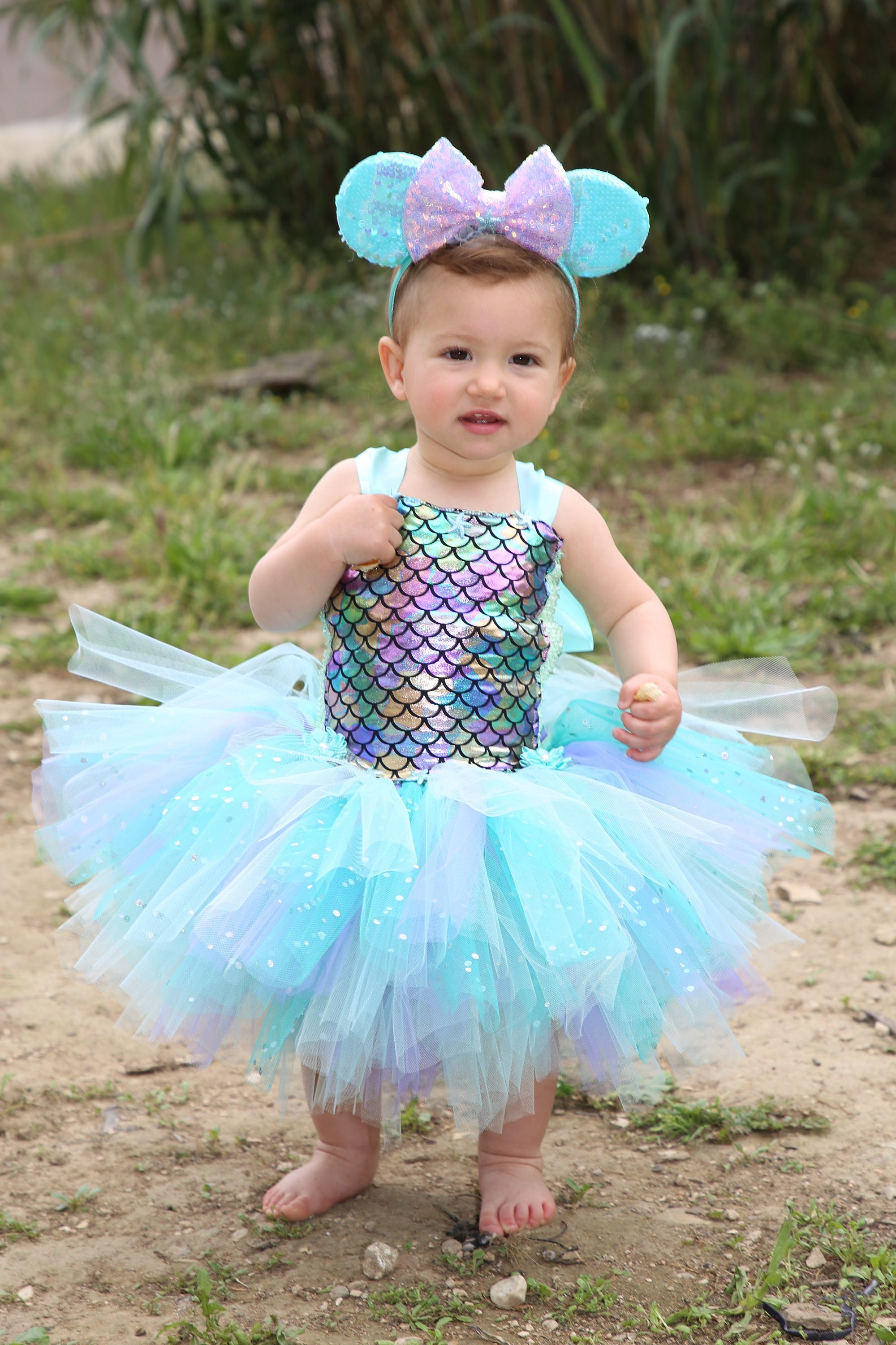 Disfraz de sirenita vestido tutú de bebé y niña en tul y - Etsy España Disfraz de sirenita vestido tutú de bebé y niña en tul y - Etsy España