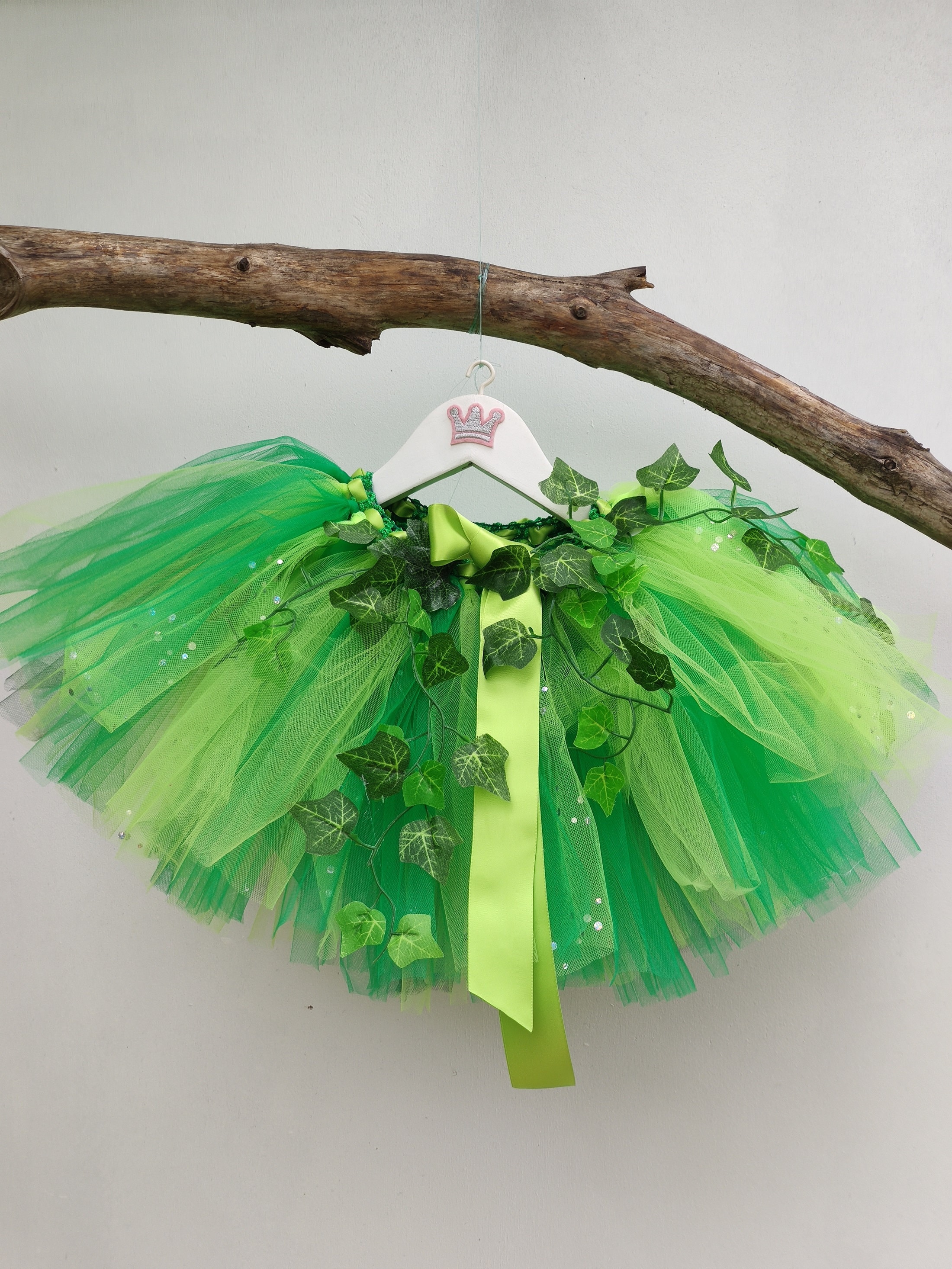 Grnes Feen-Tutu, Waldfeenkostm mit Efeu, Kinderkostm, Halloween,  Karneval, Partys, Geschenk, Festumzug-Tutu - Etsy.de