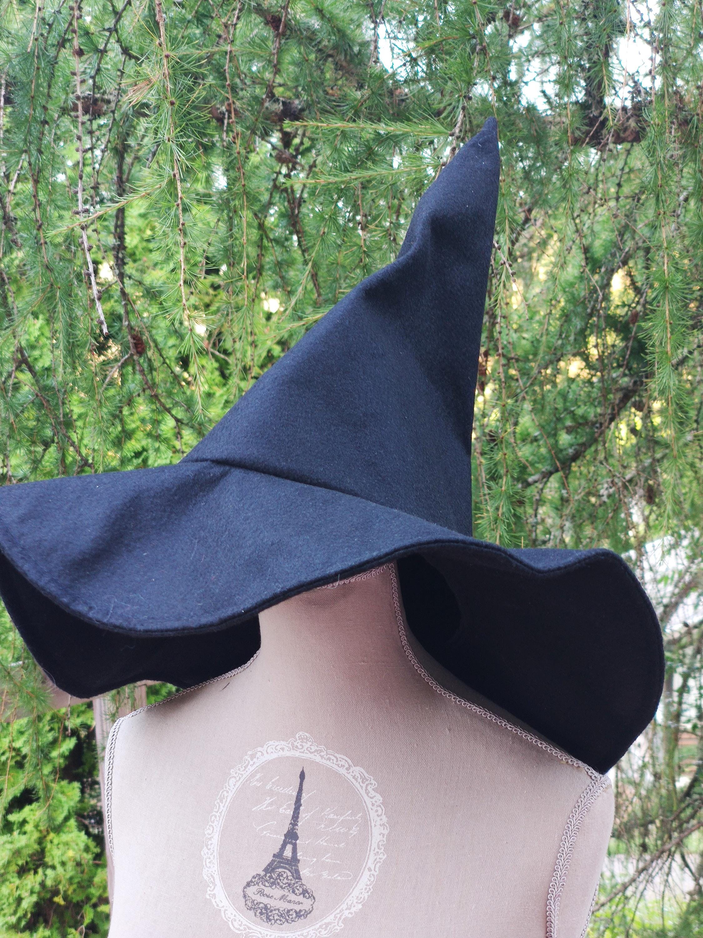 Adult witch hat, wizard hat, Halloween hat, felt pointy hat, women's, men's, colors to choose from, magic hat