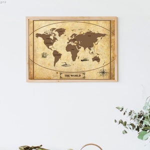 Digitales Wandbild Landkarte Vintage direkter Download Einrichtung Geschenk