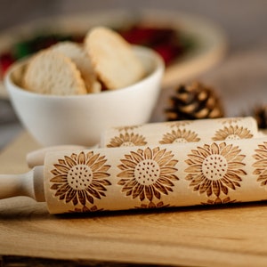 Sunflowers -  Rolling Pin personalized pin rolling pin vintage pastry rolling pin pattern rolling pin mini rolling pin handmade