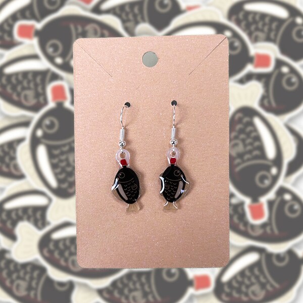 Fish Soy Sauce Earrings Etsy