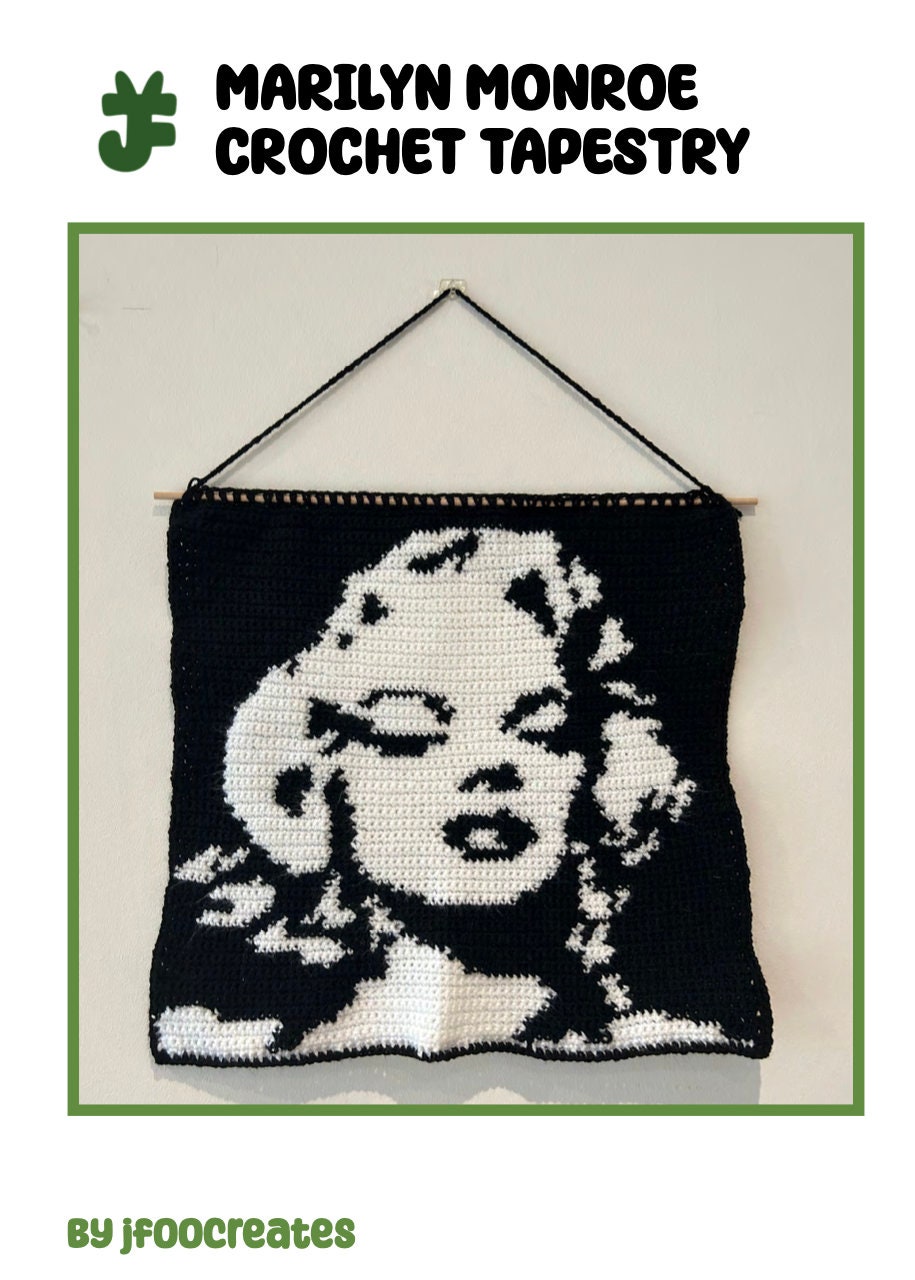 Marilyn Monroe Crochet Tapestry Pattern Digital Download PDF Etsy