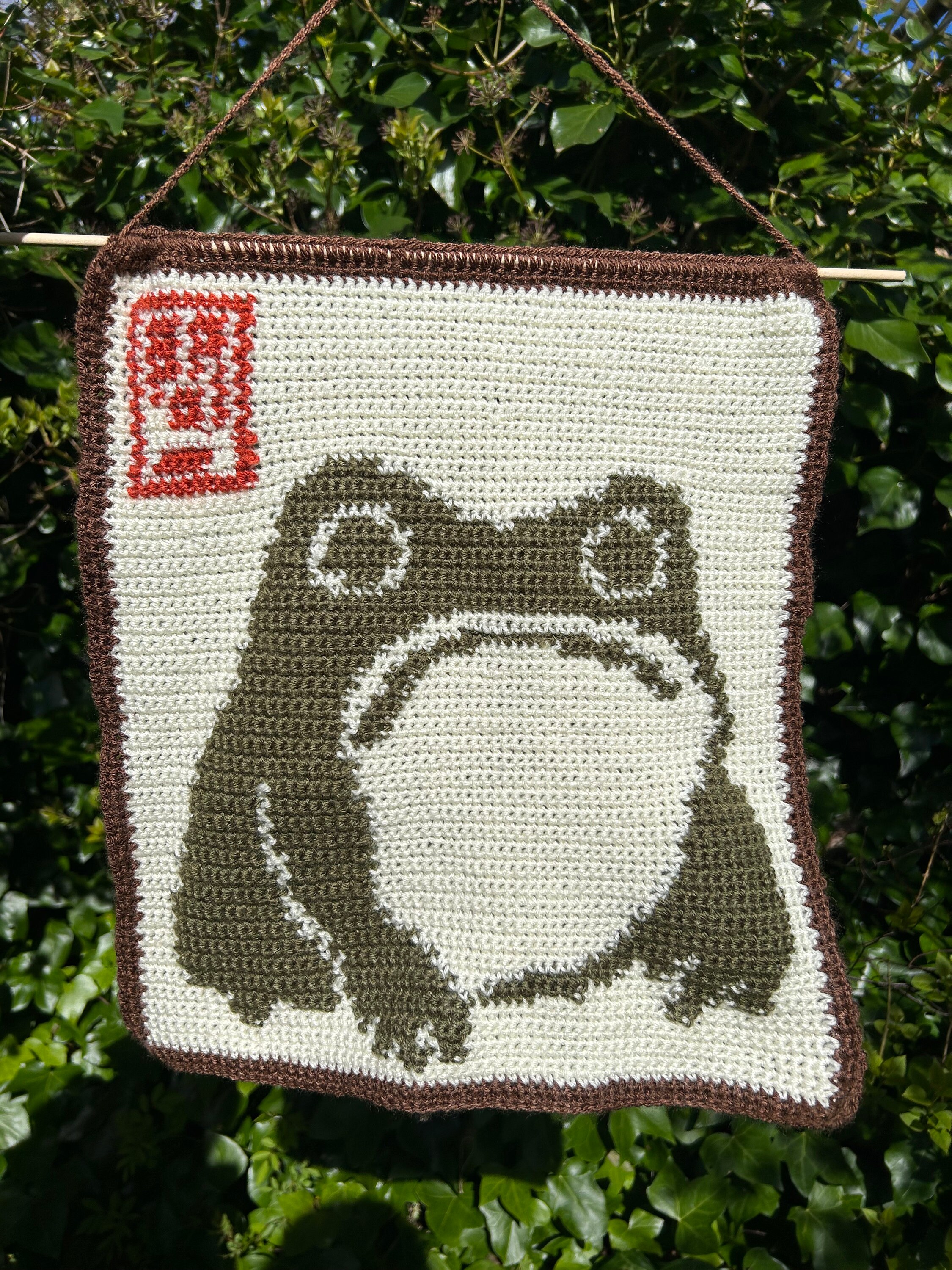 Matsumoto Hoji Frog Crochet Tapestry Pattern - Digital Download