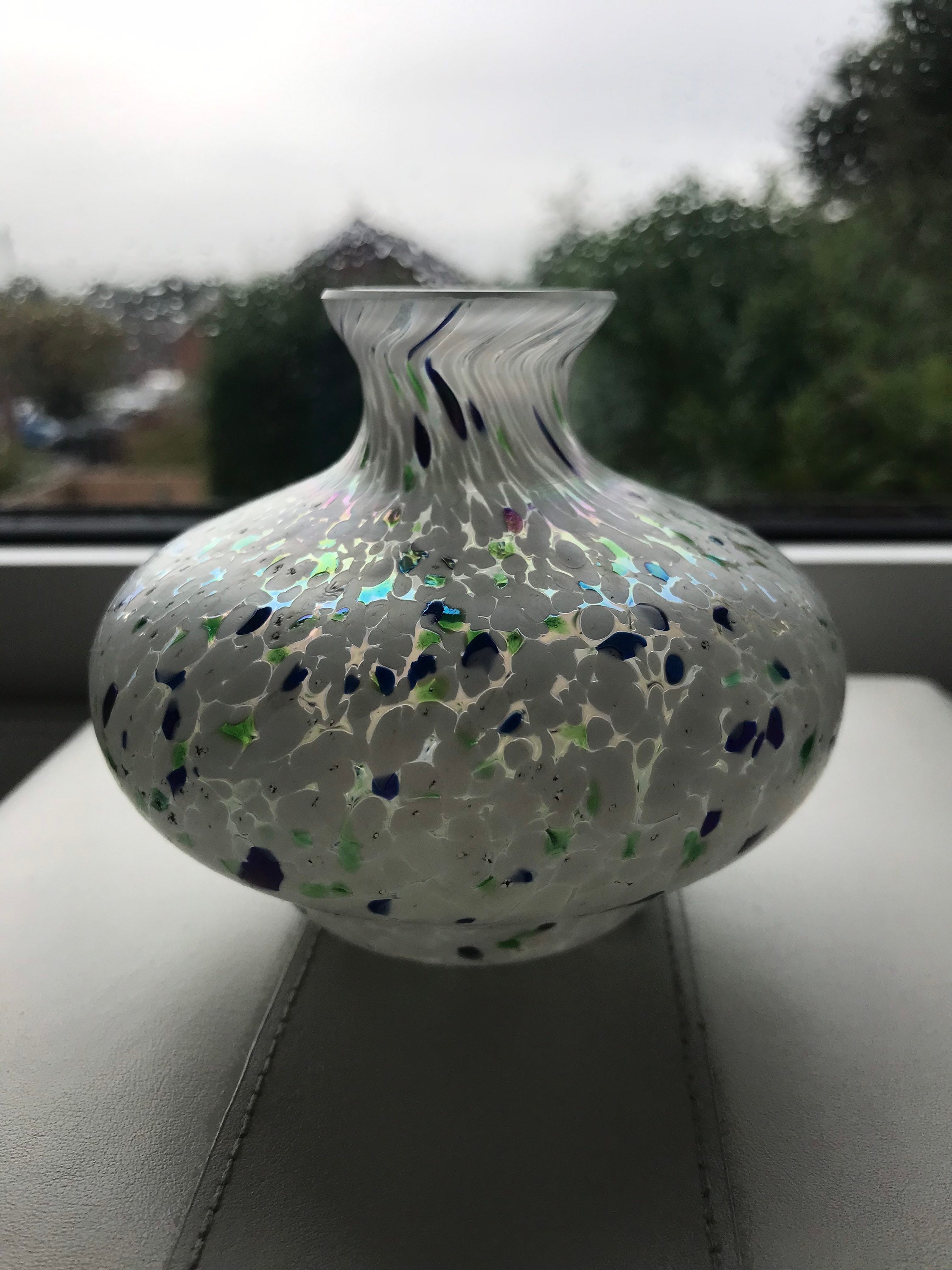 Mdina Style Small Glass Bud Vase Etsy