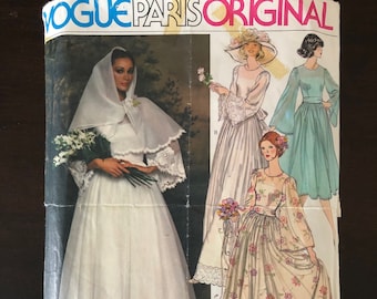 Vogue 1363 - Misses' Bridal Dress, Vogue Paris Original, Nina Ricci - Size 12