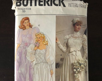 Butterick 6304 - Misses' Wedding or Bridesmaid Dress - Size 10 - UNCUT