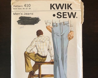 Kwik Sew 410 - Men's Jeans - Sizes 30-34 - UNCUT