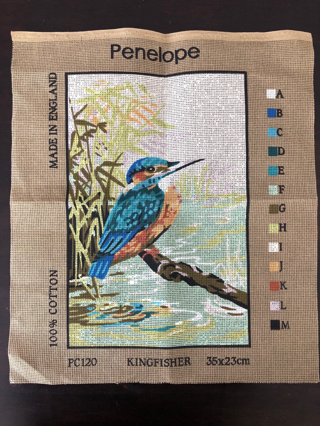 Kingfisher Penelope Needlepoint Canvas Etsy