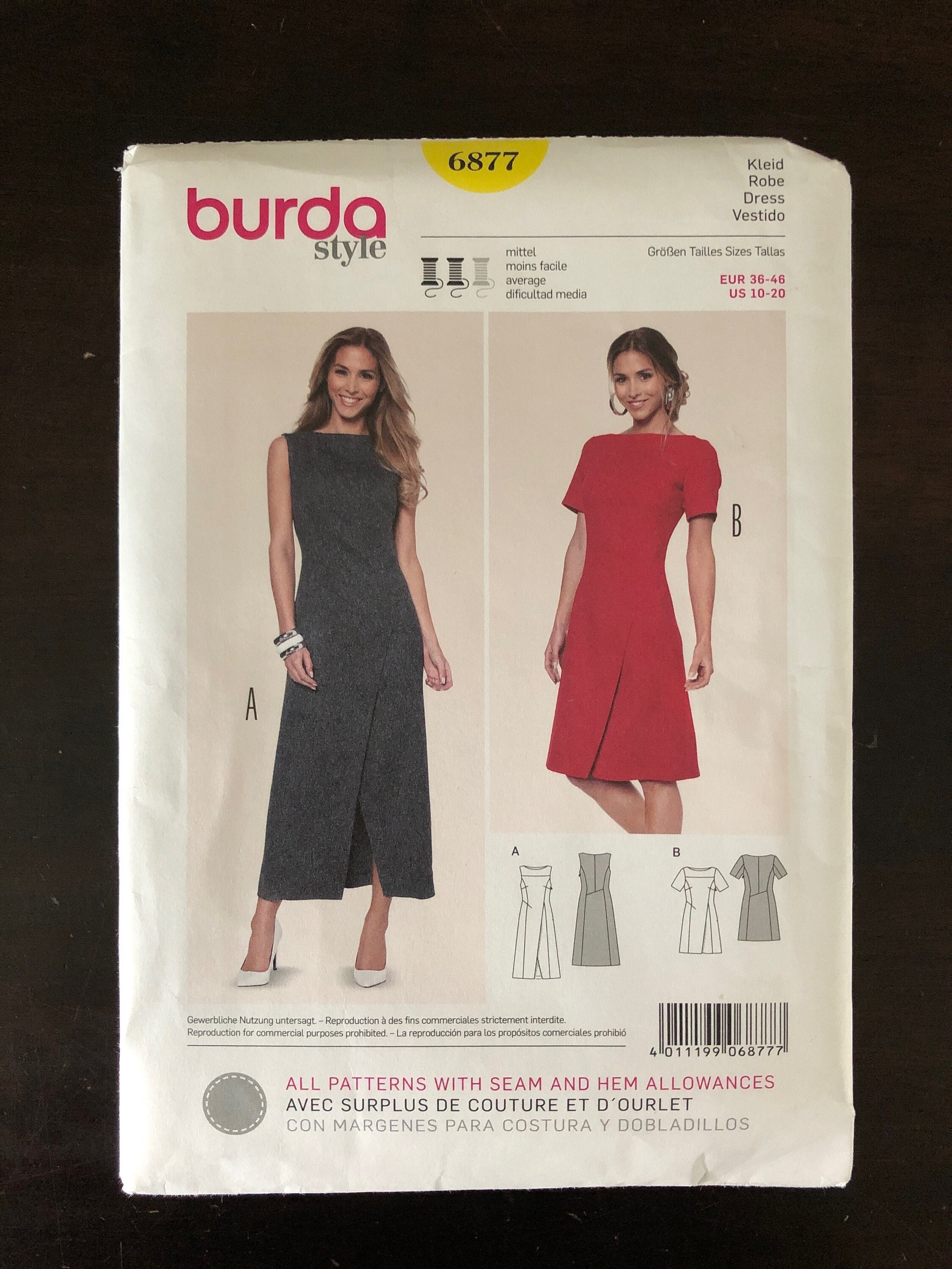Burda jurk patroon Etsy Belgie