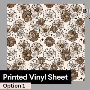 Mama Florals Printed Patterned Vinyl, Adhesive Vinyl Sheets, HTV Vinyl Transfer, Clear Cast Sheets, Flower Print