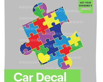 Car Decal - Autism Puzzle Piece, Autism Awareness