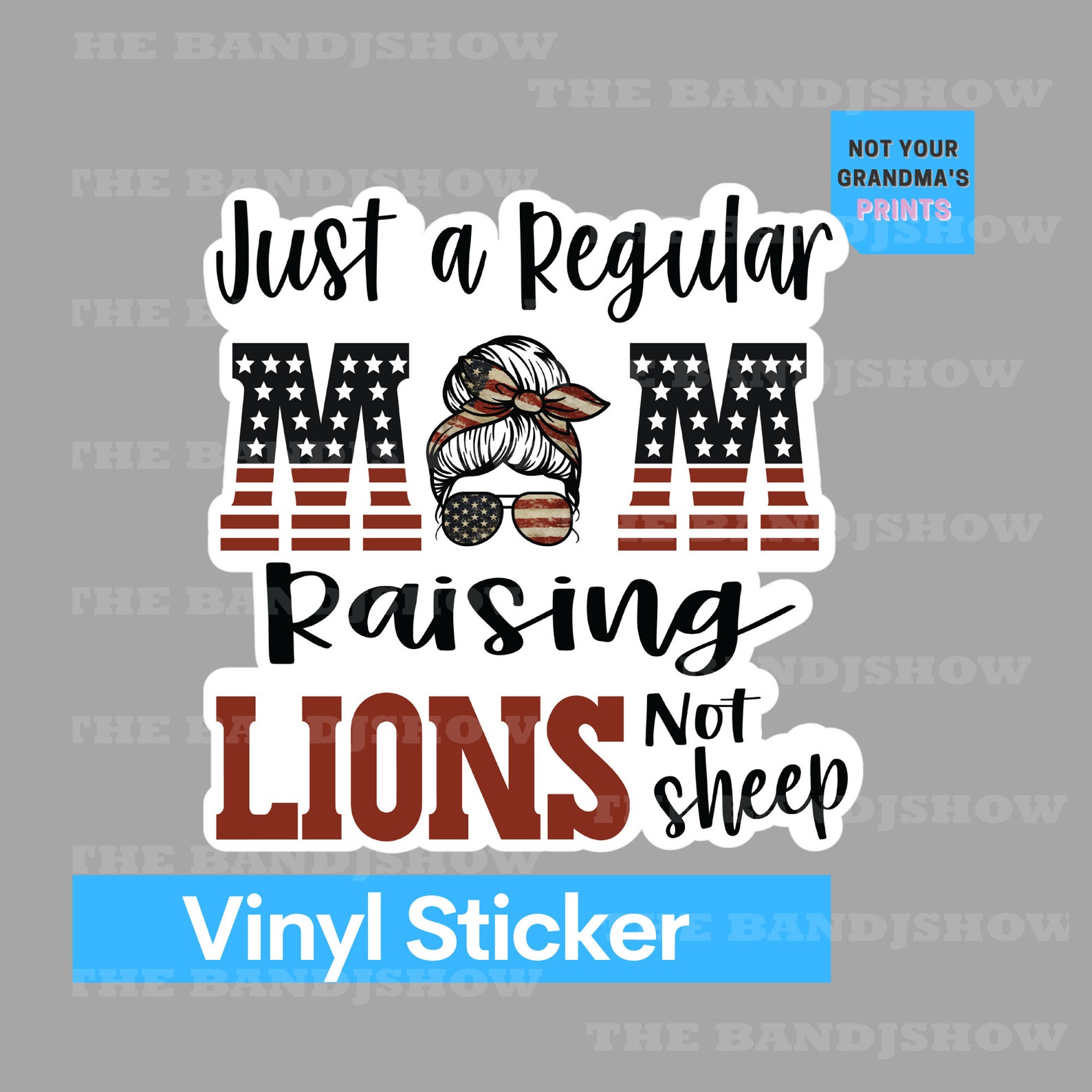 Just a Regular Mom Raising Lions Not Sheep Vinyl Sticker - Etsy