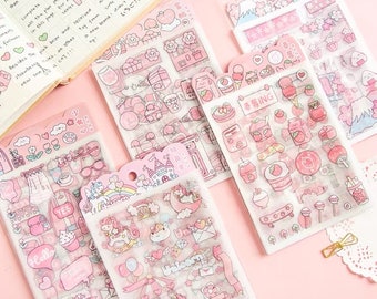 cute pink stickers etsy
