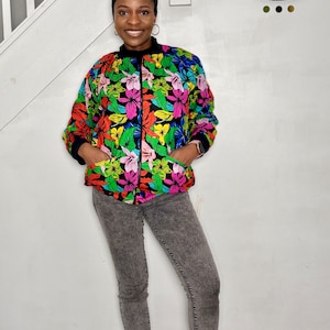 Reversible Unisex Ankara Bomber Jacket | Fleece Lined | 100% Cotton African Fabric
