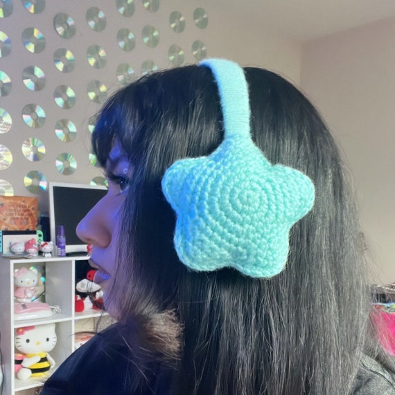 Original Handsomegirly Teal Star Shaped Handmade Earmuffs othe | Accessories | Original Handsomegirly Teal Star Shaped  main image 3