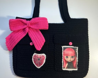 pink bow Blythe bag