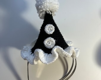 Crochet clown hat