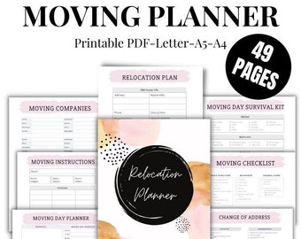 Relocation/Moving Planner, digital download only