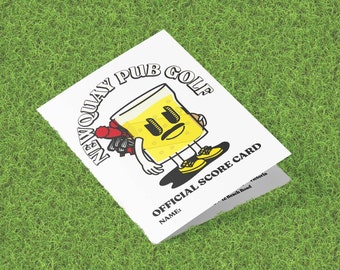 Niestandardowa karta wyników golfa pubowego (pobieranie cyfrowe)