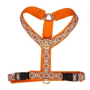 Of Bears And Foxes Dog Harness Autumn Aztec Orange