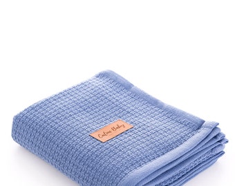 ECO Certified 100% Natürliche Baumwolle Baby Pique - Infinity Blue