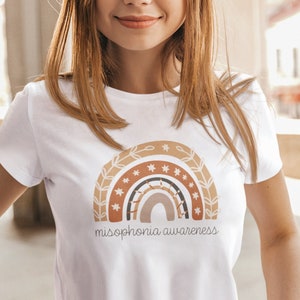 Misophonia Awareness T-Shirt: Rainbow Design, Soft Cotton Tee
