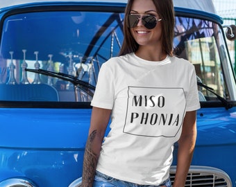 T-shirt de sensibilisation à la misophonie : design minimaliste en noir et blanc