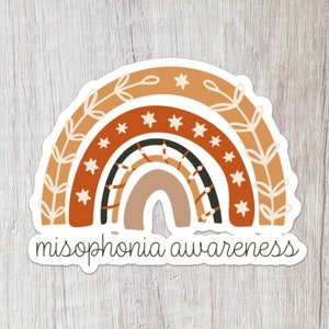 Misophonia Awareness Sticker, Loud Chewing Sticker, Misophonia sticker, Neurodiversity Sticker, Rainbow Sticker, Colorful Sticker