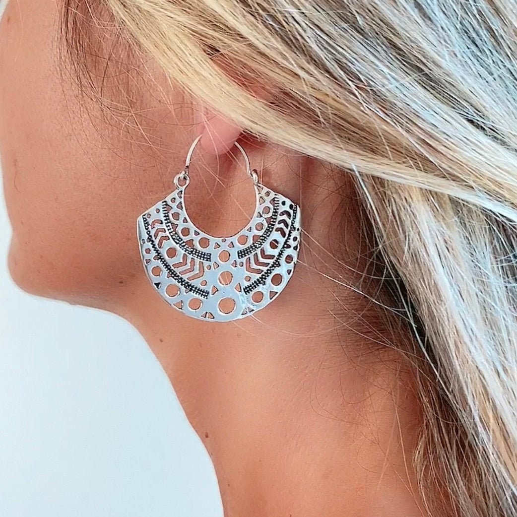 Pendientes Boho Plata