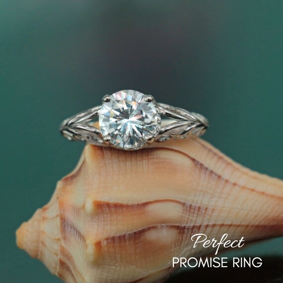 Ocean Wave Engagement Ring Sterling Silver White CZ Diamond - Etsy