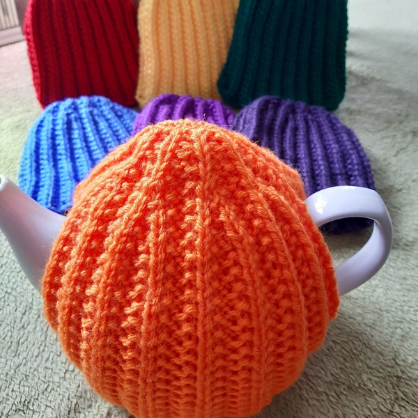 Teapot Cosy - Choose Your Colour ~ Hand Knitted, Handmade, Medium Size